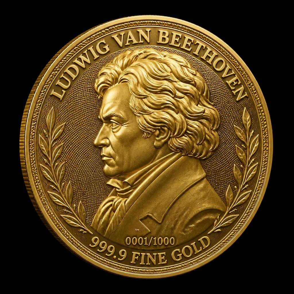 Goldedition Ludwig van Beethoven aus 999er Feingold