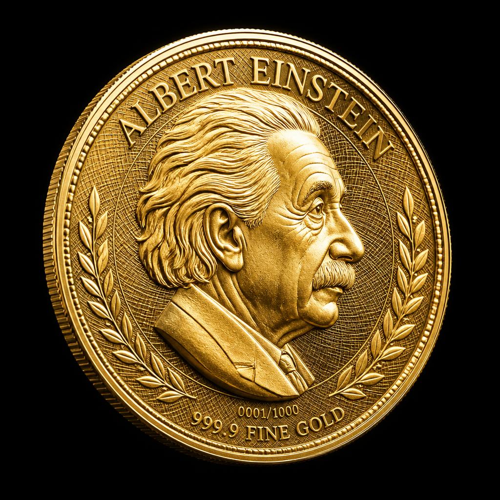 Goldedition Albert Einstein aus 999er Feingold